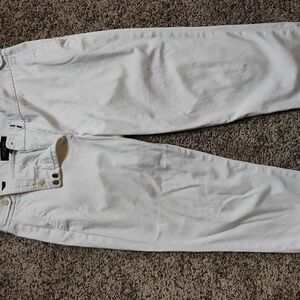 Talbot's White Denim Jeans Capri Length